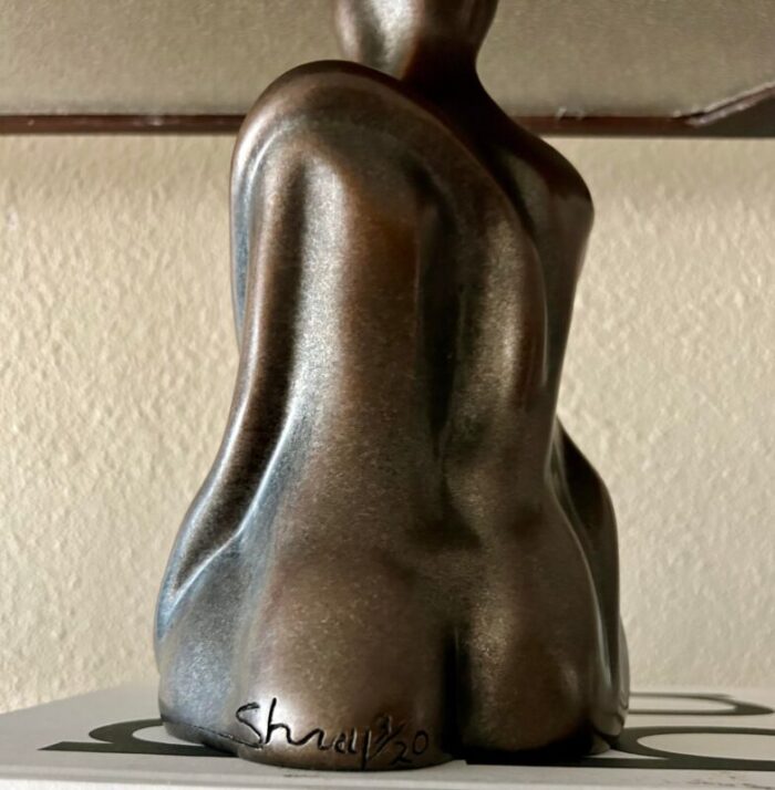 modern bronze abstract nude body sculpture shray symbiosis 6189