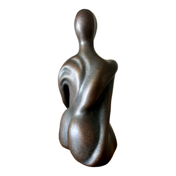 modern bronze abstract nude body sculpture shray symbiosis 8268