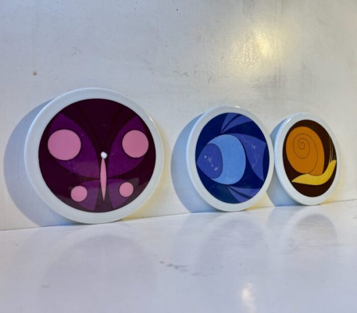 modernist ceramic wall plaques by ib antoni for bing grondahl 1970s set of 3 1