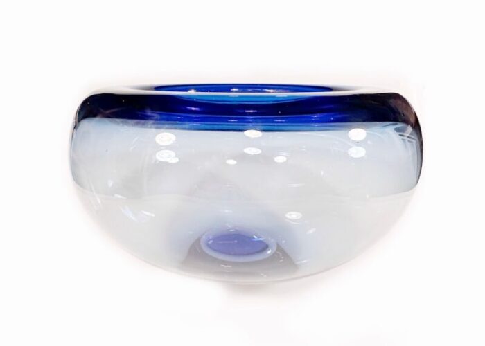 mouth blown glass art bowl model provence by per luetken for holmegaard denmark 1955 1