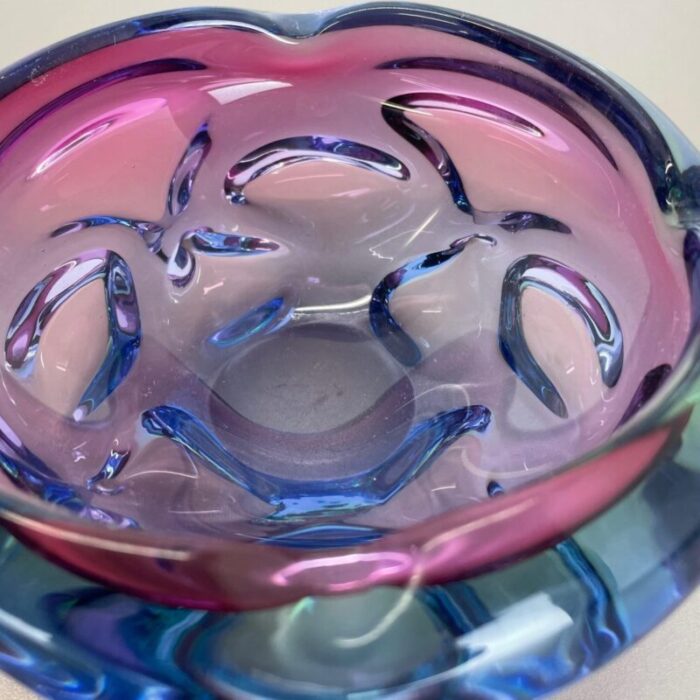 multi color murano glass bowl shell ashtray italy 1970s 13