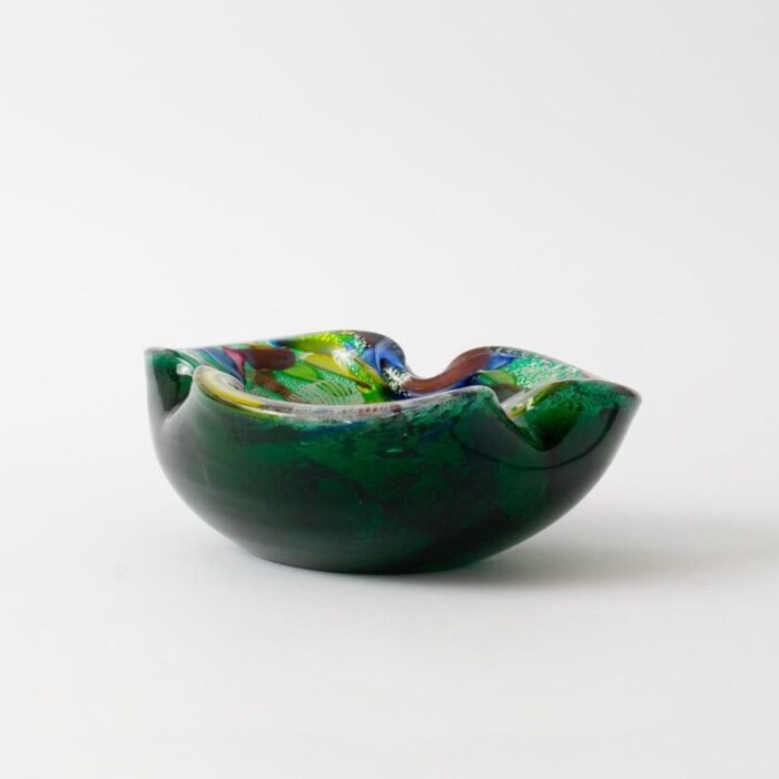 murano byzantino glass bowl from avem 1960s 4