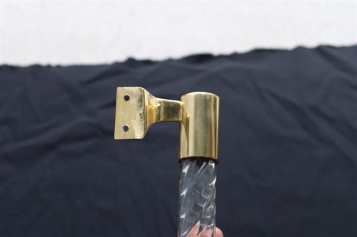 murano glass and brass handles from venini 1940s set of 2 5