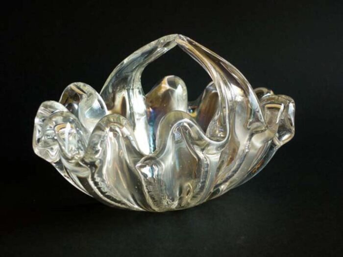 murano glass shell shaped bowl by ercole barovier 1940s 1