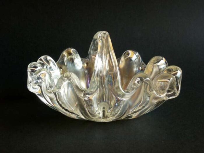 murano glass shell shaped bowl by ercole barovier 1940s 2