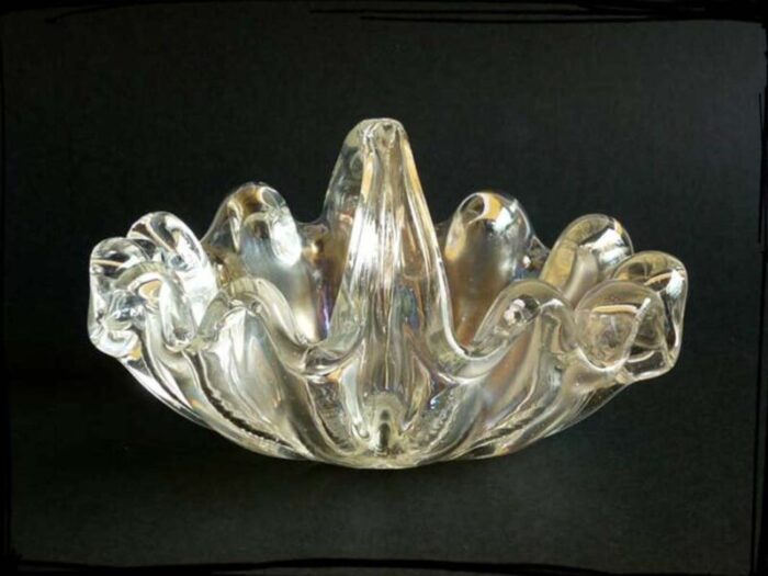 murano glass shell shaped bowl by ercole barovier 1940s 3