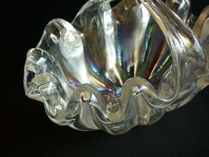 murano glass shell shaped bowl by ercole barovier 1940s 4