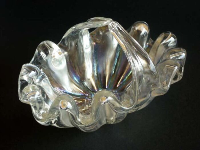 murano glass shell shaped bowl by ercole barovier 1940s 8