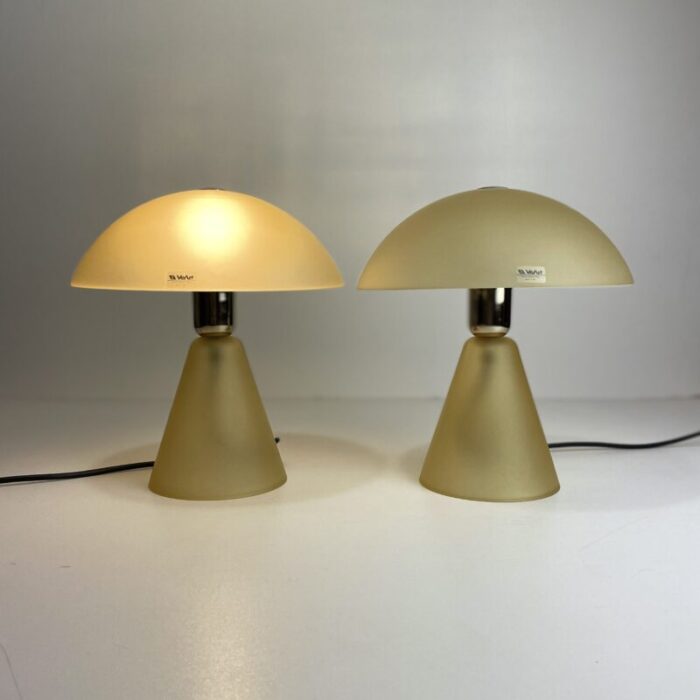 murano table lamps from vearr 1980s set of 2 4215