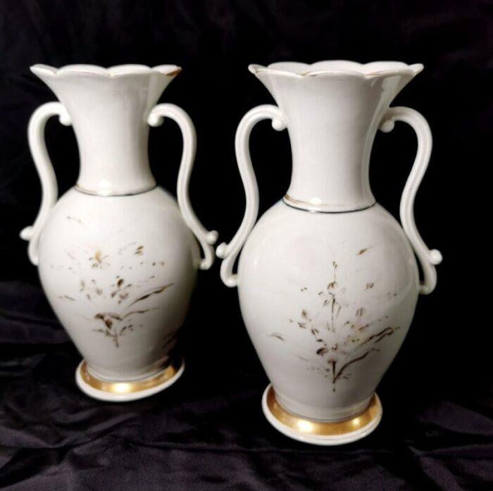 napoleon iii french vases from porcelaine de paris set of 2 6