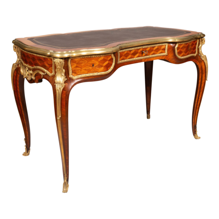 napoleon iii ormolu mounted tulipwood bureau plat attributed to wassmus 6087