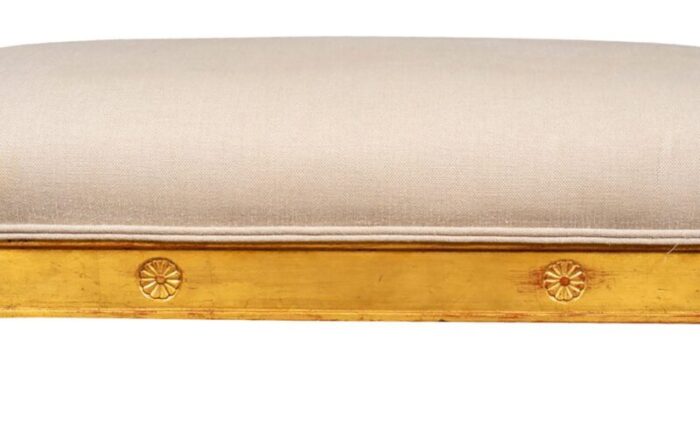 neoclassic style giltwood and upholstered bench 4302