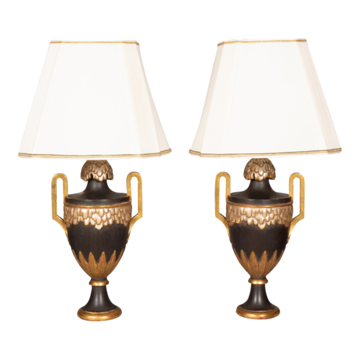 neoclassical style composition table lamps a pair 9515