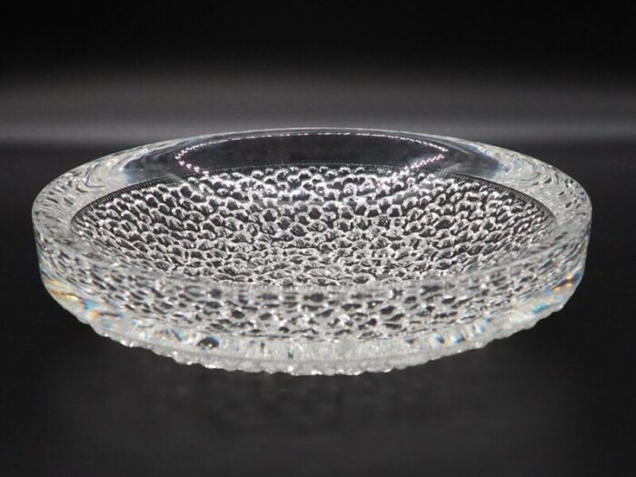 norwegian crystal bowl by willy johansson for hadeland norway 1980s 1