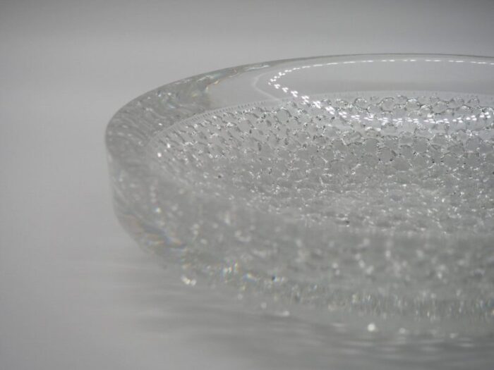 norwegian crystal bowl by willy johansson for hadeland norway 1980s 2