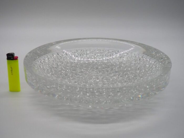 norwegian crystal bowl by willy johansson for hadeland norway 1980s 3