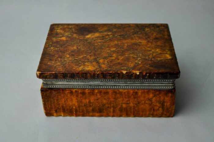 ocher alabaster box attributed to romano bianchi italy 1970s 1