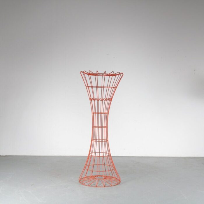 orange wire metal coat rack by verner panton for fritz hansen denmark 1960s 2