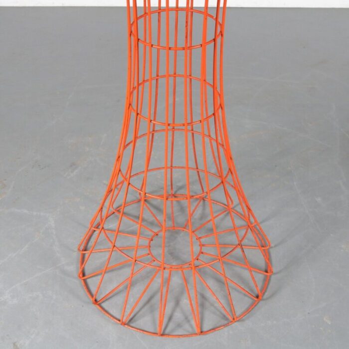 orange wire metal coat rack by verner panton for fritz hansen denmark 1960s 3