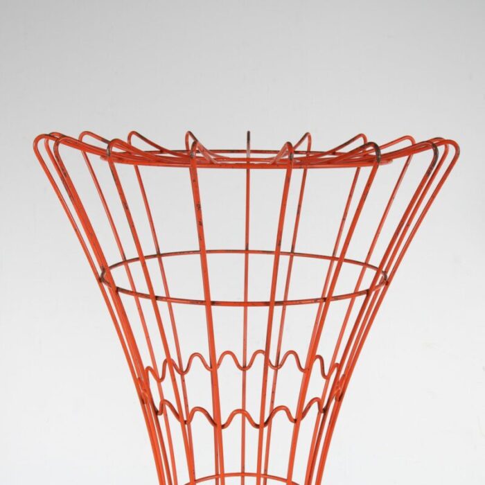 orange wire metal coat rack by verner panton for fritz hansen denmark 1960s 4