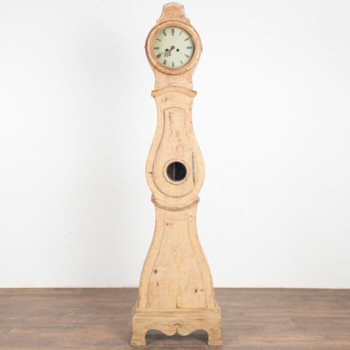 original painted swedish mora grandfather clock circa 1840 9547