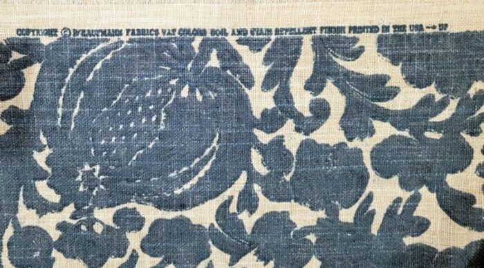 p kaufmann batik pomegranate indigo cotton basketweave fabric 5 yards 5763