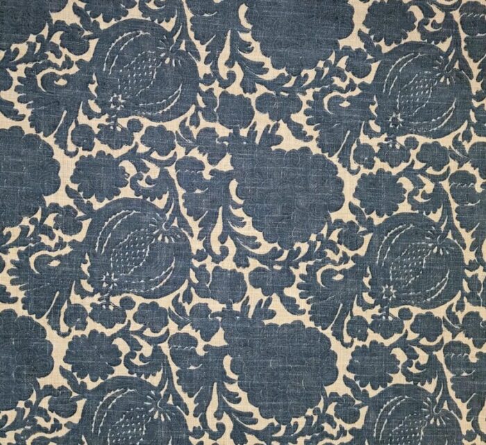 p kaufmann batik pomegranate indigo cotton basketweave fabric 5 yards 6785