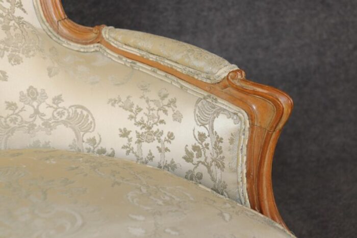 pair of gorgeous french carved louis xv bergere chairs circa 1940s era 1574