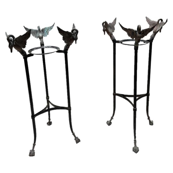 pair of late 20th century empire style plant stands 5204