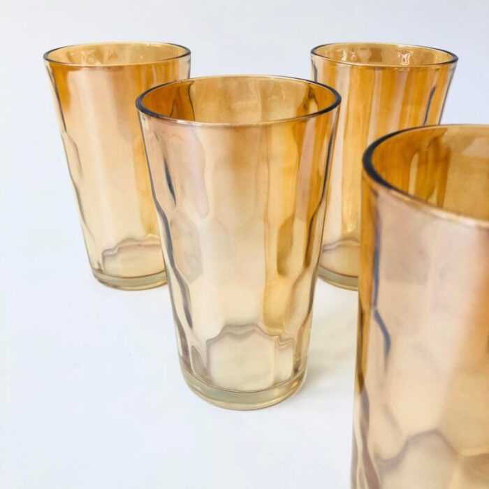 peach luster tumblers set of 6 4475