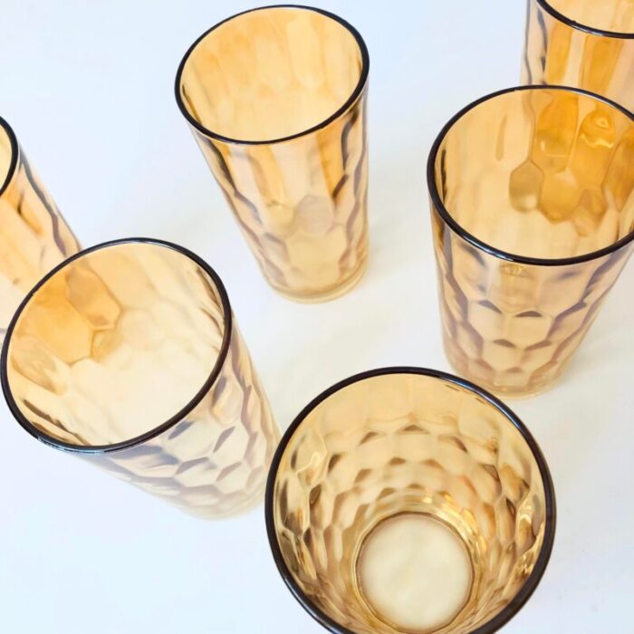 peach luster tumblers set of 6 6527