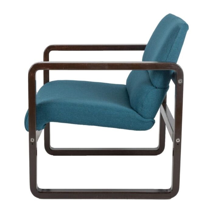 petrol and brown chair by martin stoll for giroflex 1859