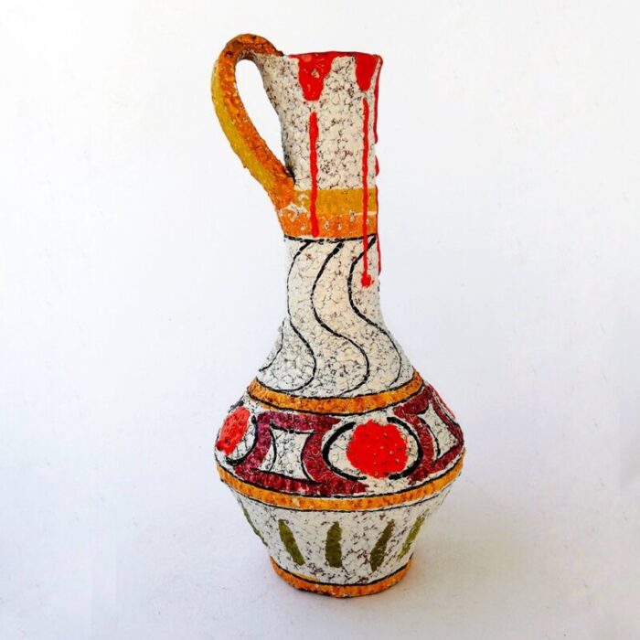 pitcher vase by giuseppe macedonio napoli 1950s 1