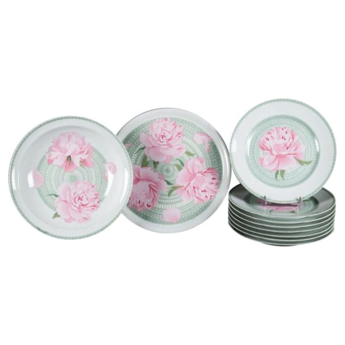 pivoines dinner service from hermes set of 14 1