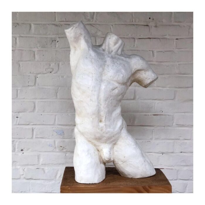 plaster male torso sculpture 11