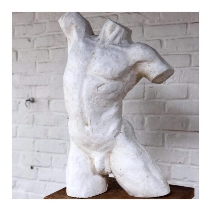 plaster male torso sculpture 2