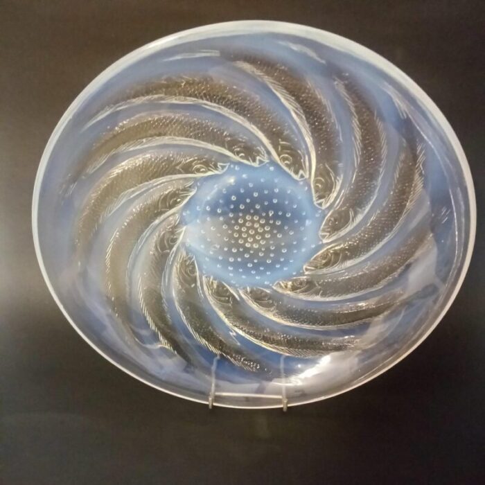 plate from the poissons series in opalescent crystal by rene lalique france 1930 2