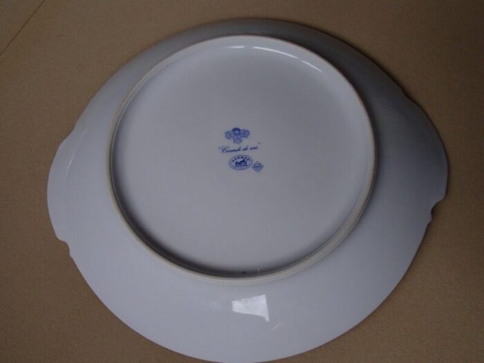 porcelain cocarde de soie plate from hermes 1980s 12