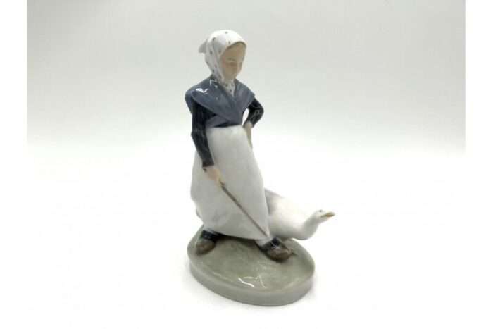 porcelain goose woman figurine from royal copenhagen denmark 1960s 2