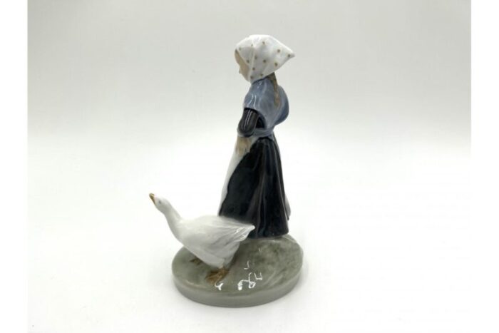 porcelain goose woman figurine from royal copenhagen denmark 1960s 6