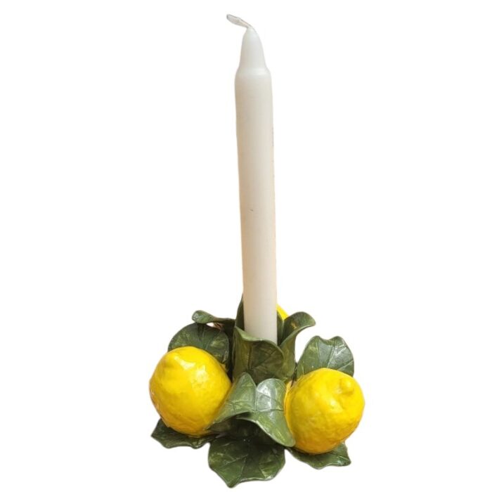 porcelain lemon candleholders set of 2 2