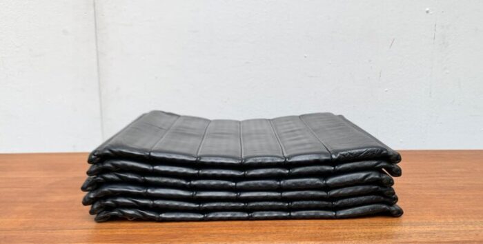 postmodern kreuzschwinger leather chair pad by till behrens 1980s 2