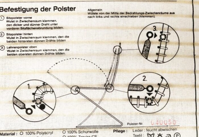 postmodern kreuzschwinger leather chair pad by till behrens 1980s 23