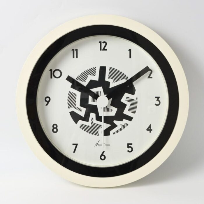 postmodern wall clock by nathalie du pasquier and george sowden for neos lorenz 1980s 1