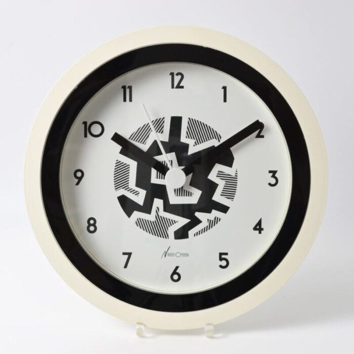 postmodern wall clock by nathalie du pasquier and george sowden for neos lorenz 1980s 2