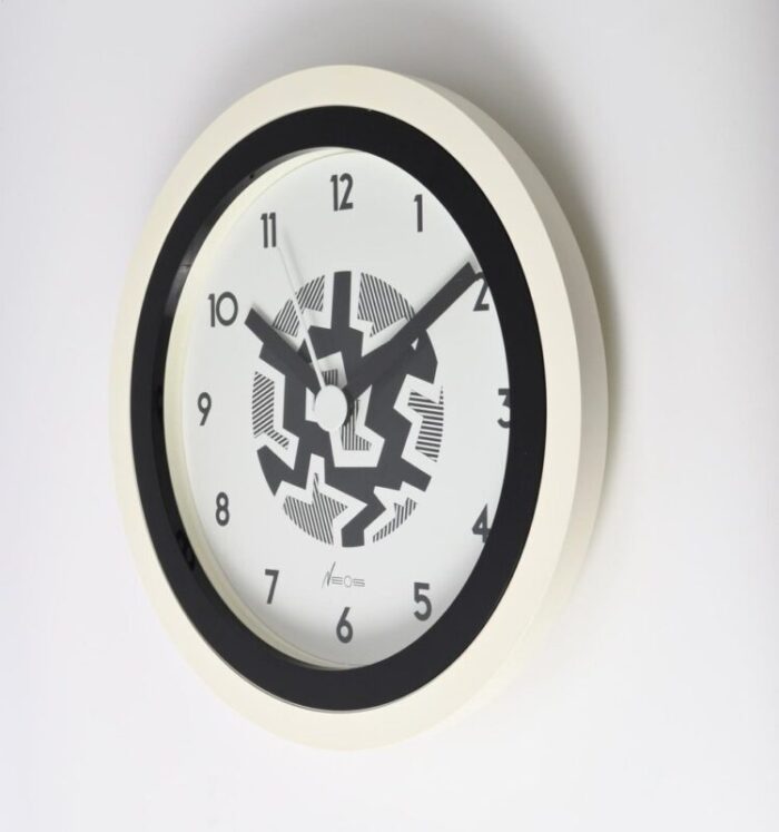 postmodern wall clock by nathalie du pasquier and george sowden for neos lorenz 1980s 3