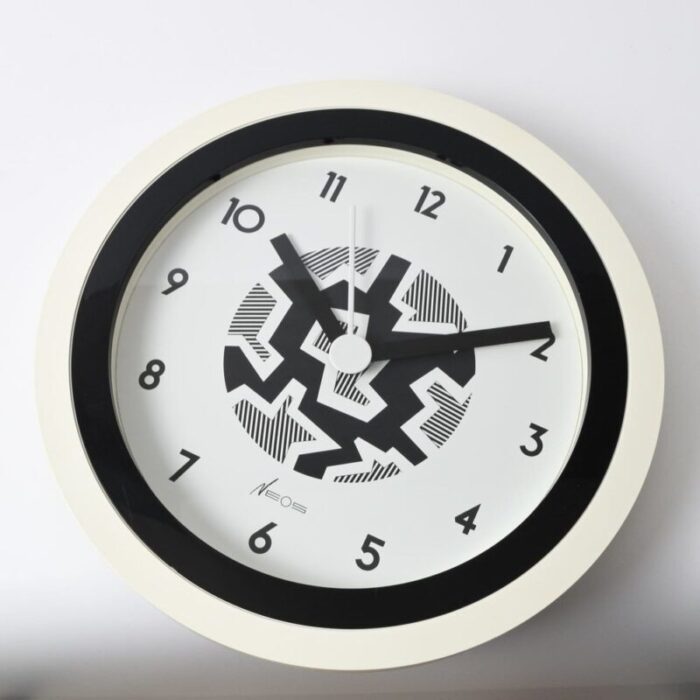 postmodern wall clock by nathalie du pasquier and george sowden for neos lorenz 1980s 4