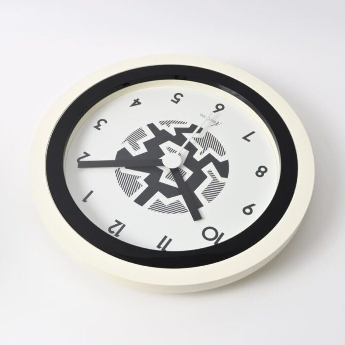 postmodern wall clock by nathalie du pasquier and george sowden for neos lorenz 1980s 5