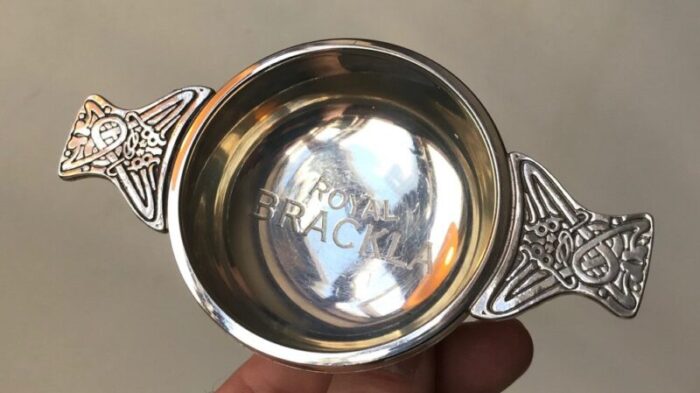 quaich for whiskey tasting from royal brackla scotland 1990s 3