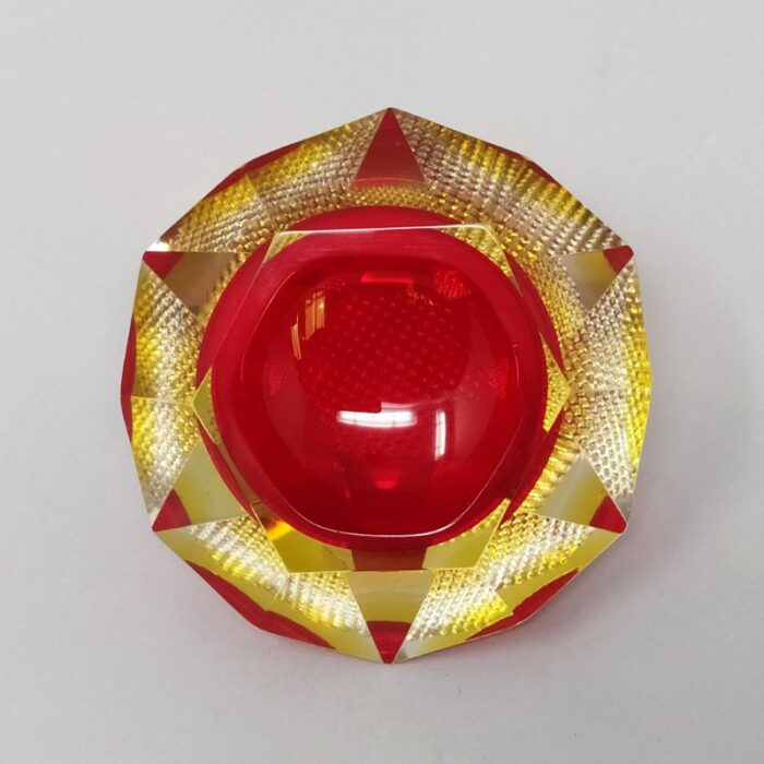 red ashtray or vide poche by flavio poli for seguso 1960s 5